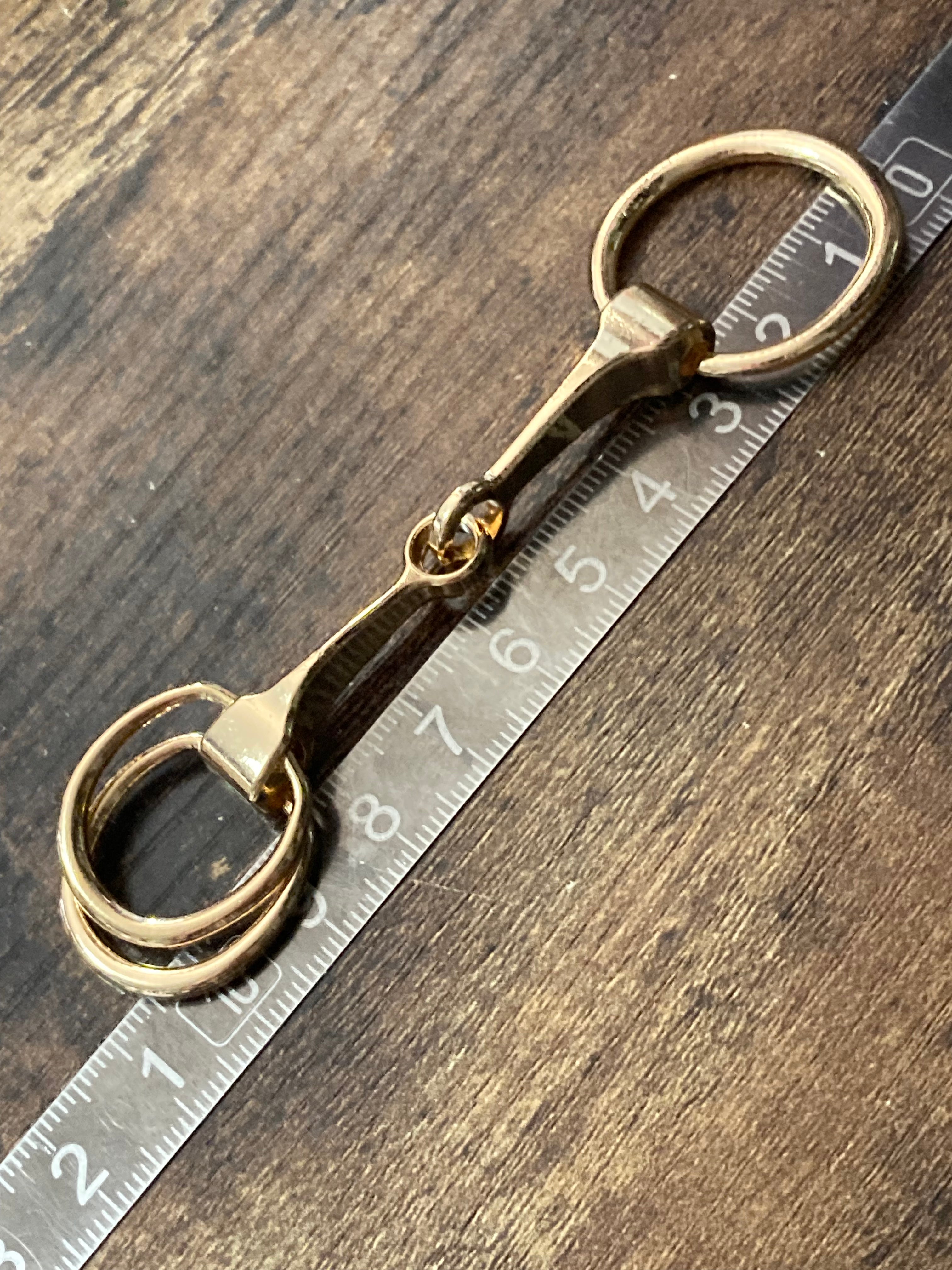 Gold horse snaffle scarf clip Designer style