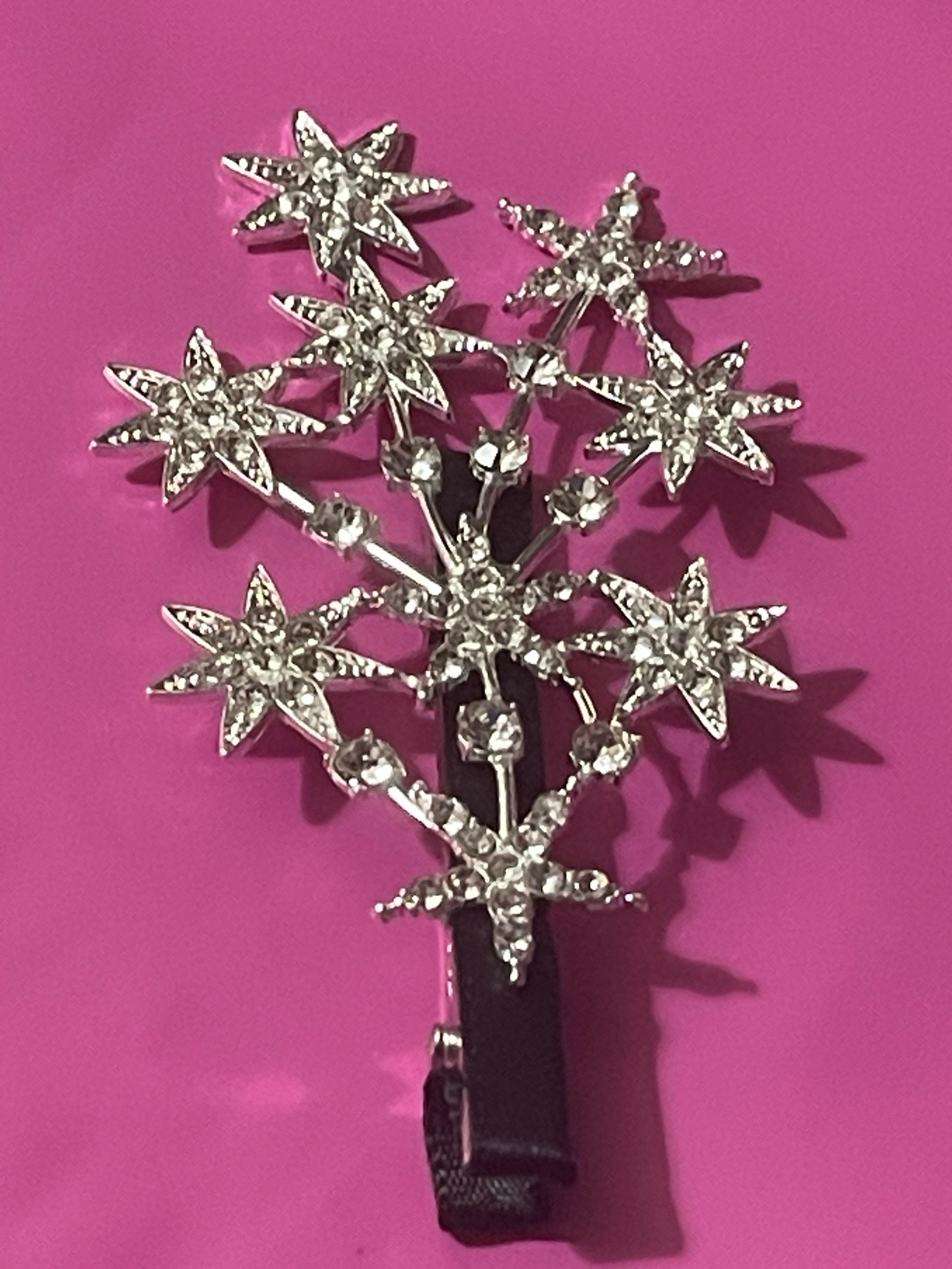 Shooting stars diamanté Crystal large hair clip