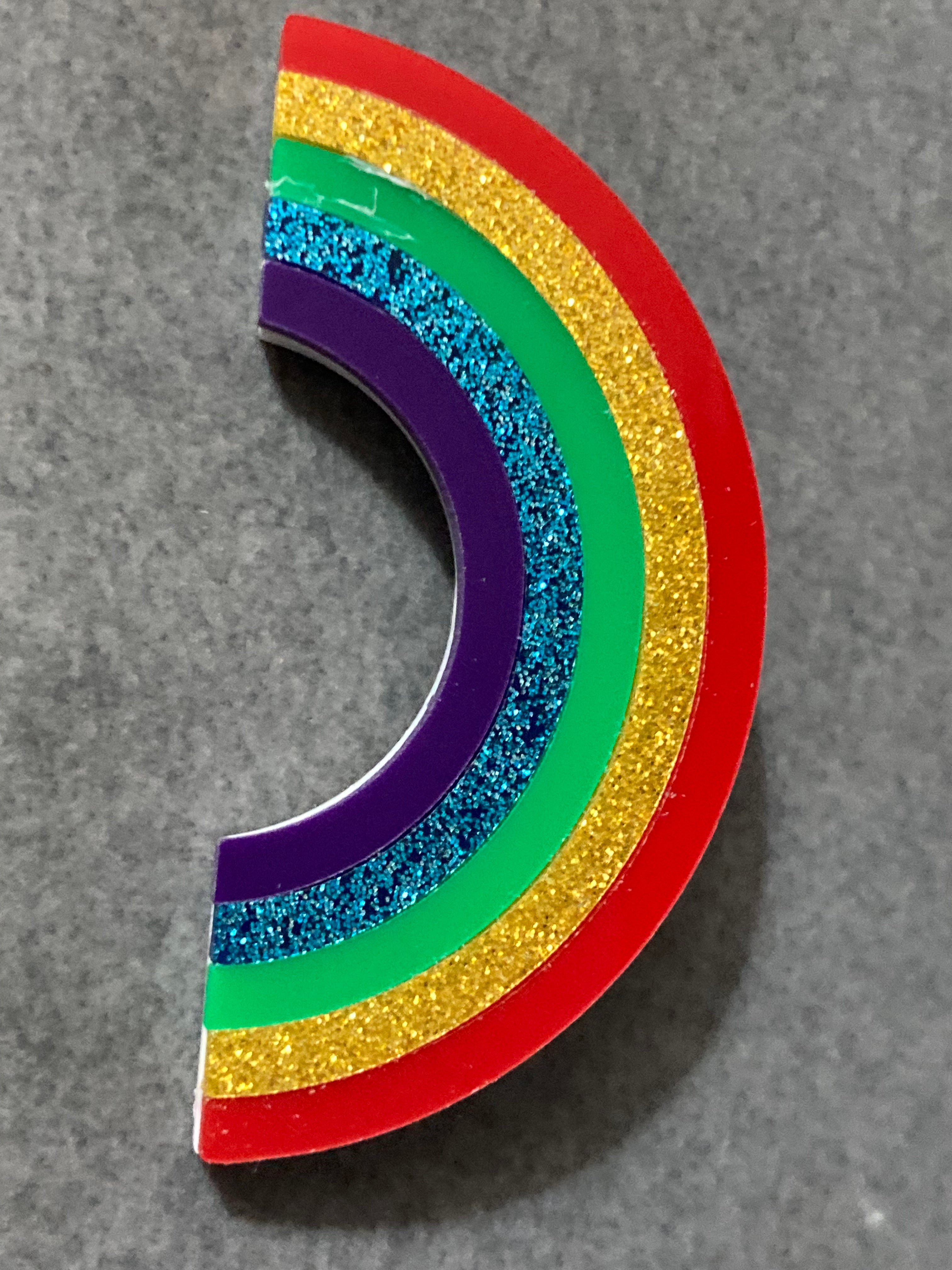 Rainbow brooch acrylic